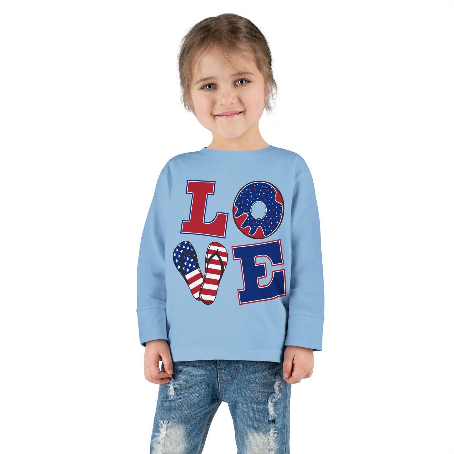 American Long Sleeve Tee Lover  for Toddler