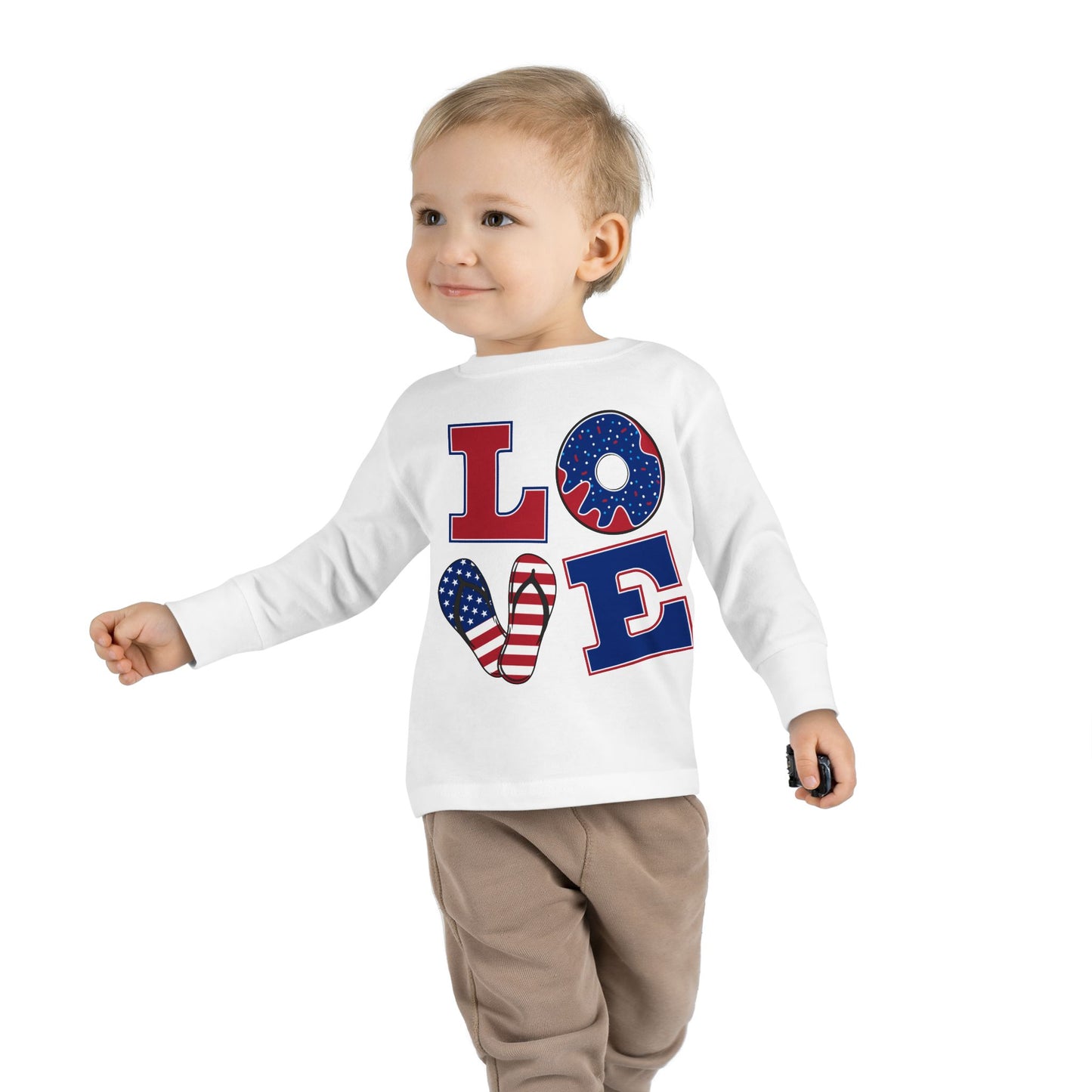 American Long Sleeve Tee Lover  for Toddler