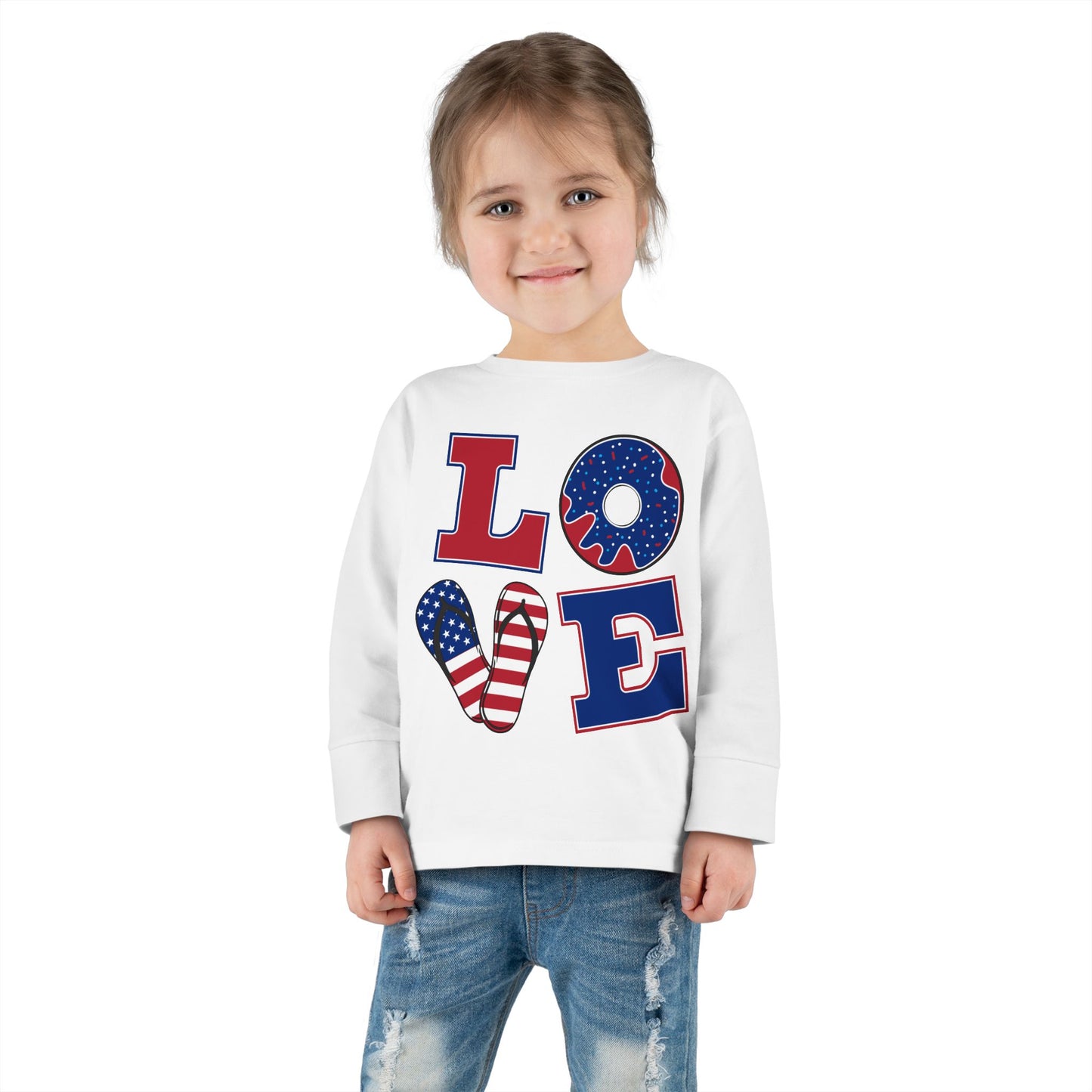 American Long Sleeve Tee Lover  for Toddler