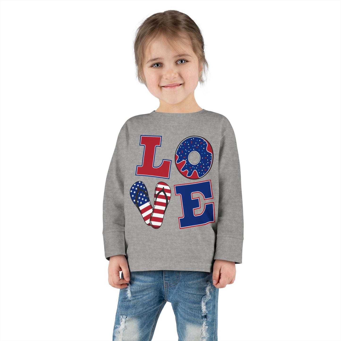 American Long Sleeve Tee Lover  for Toddler