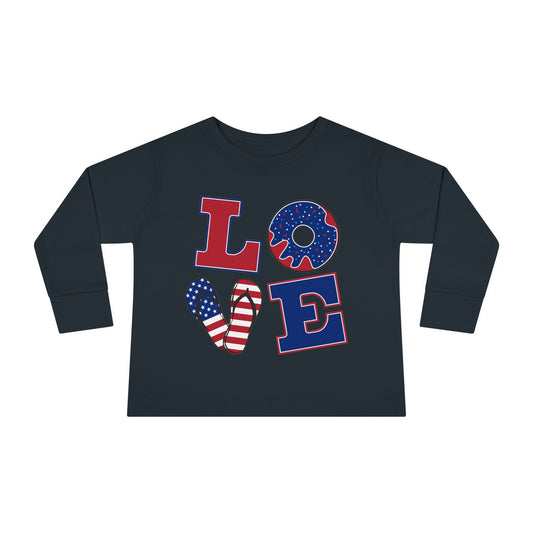 American Long Sleeve Tee Lover  for Toddler