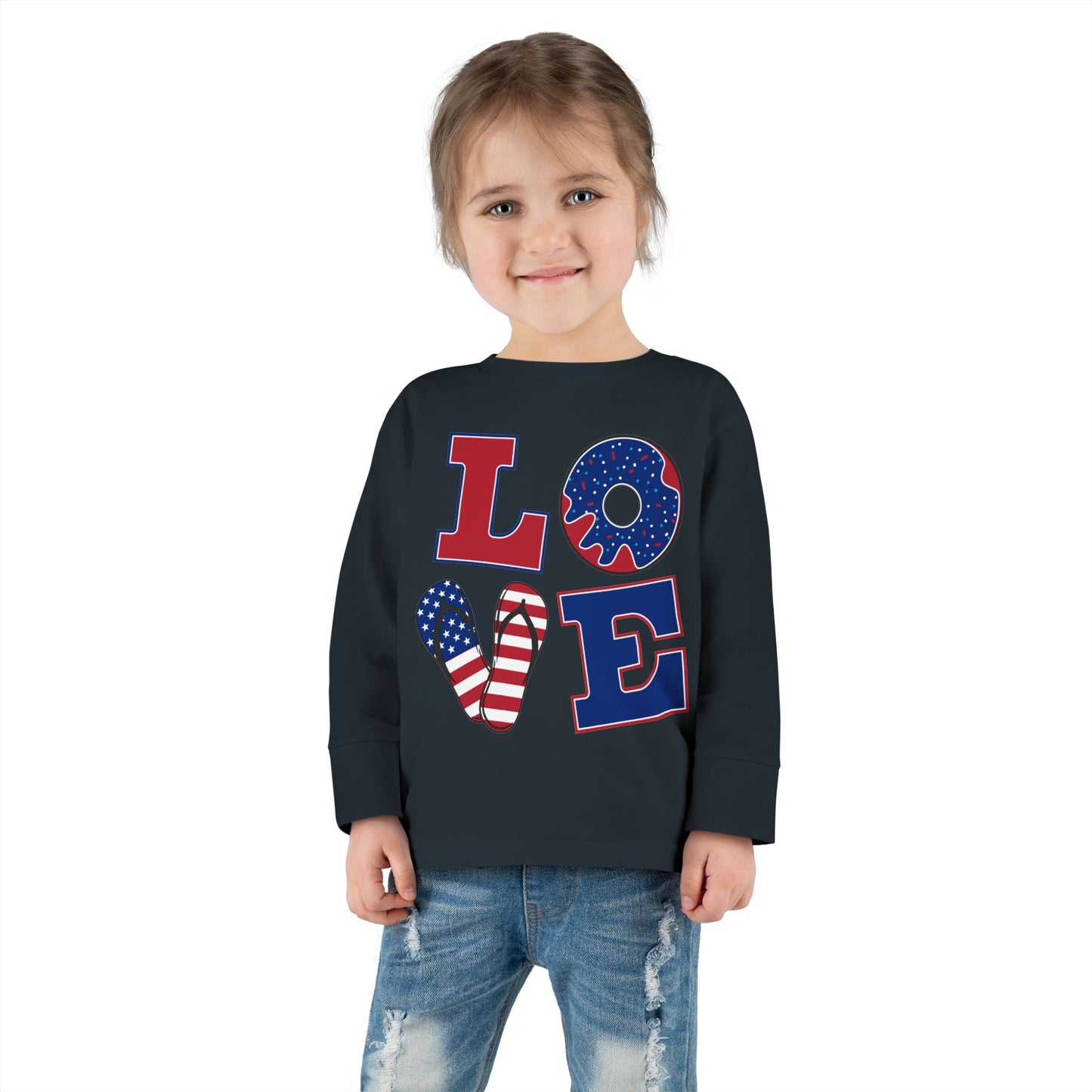 American Long Sleeve Tee Lover  for Toddler