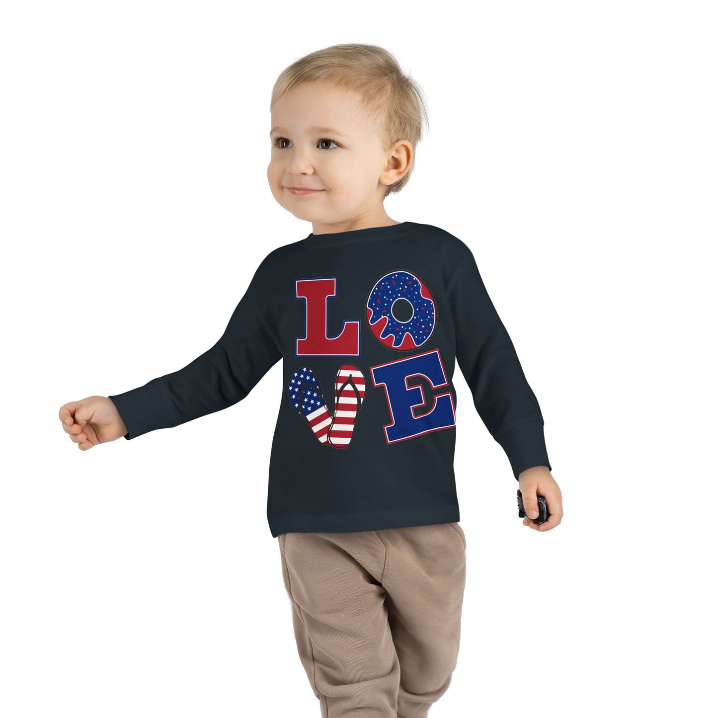 American Long Sleeve Tee Lover  for Toddler
