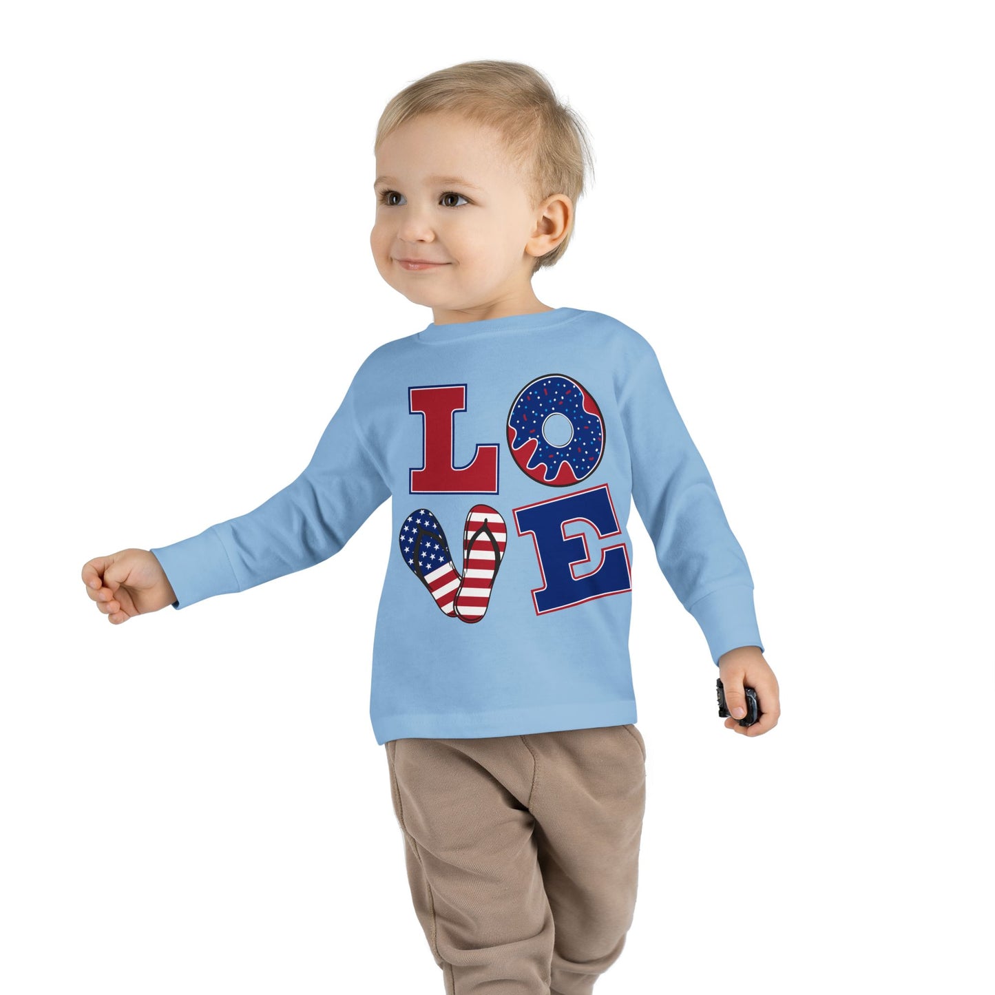 American Long Sleeve Tee Lover  for Toddler