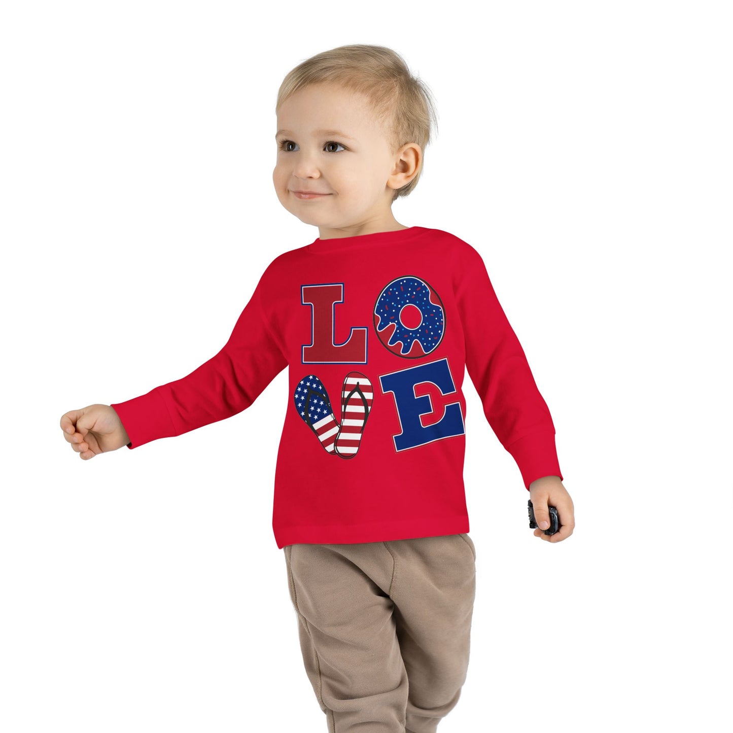 American Long Sleeve Tee Lover  for Toddler